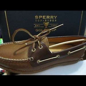Sperry Gold Cup Two Tone Brown Suede/Leather